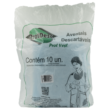 AVENTAL MANGA LONGA AZUL C/10UND PROTD