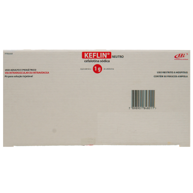 CEFALOTINA 01 GR CX 50 AMP ABL