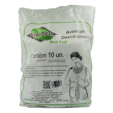 AVENTAL MANGA LONGA PCT C/10UND PROTDES*
