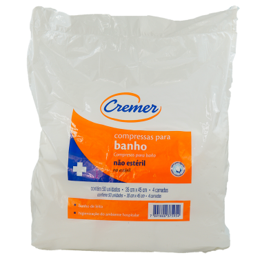 COMPRESSA BANHO 35CM X 45CM C/50 CREMER