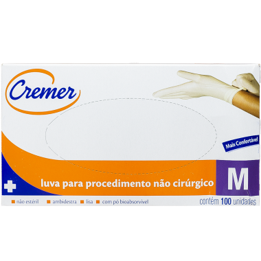 LUVA PROCEDIMENTO TAM M C/100 CREMER