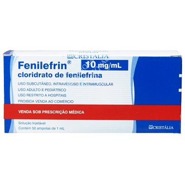 FENILEFRINA 10MG/ML CX 50AMP X 01ML CRIS