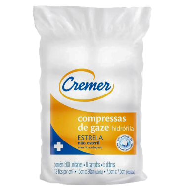 COMPRESSA GAZE 7,5X7,5 13F 500UND CREMER