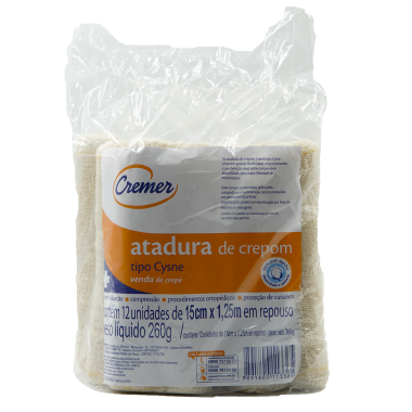 ATADURA CREPOM 15CM X 1,25MT C/12 CREMER