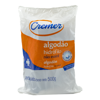 ALGODAO HIDROFILO ROLO 500 GR (CREMER)*