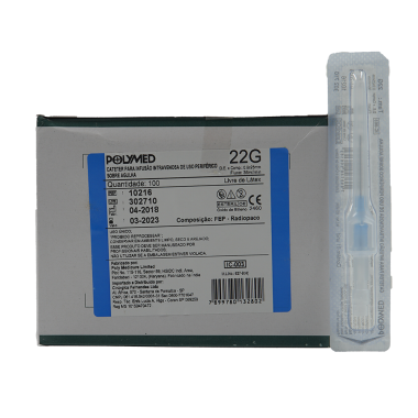 CATETER I.V 22G C/100 UND POLYMED* 