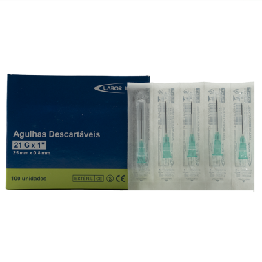 AGULHA HIPODERMICA 25 X 8,0 C/100 LABOR