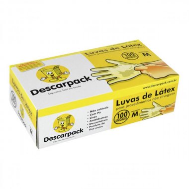 LUVA PROCEDIMENTO TAM M C/100 DESCARPAK*