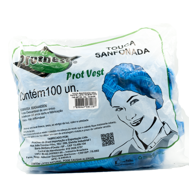 TOUCA SANFONADA AZUL PCT C/100 UND PROTD