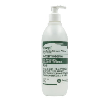 ALCOOL ANTISSEPTICO 70% GEL 430 GR PUMP 